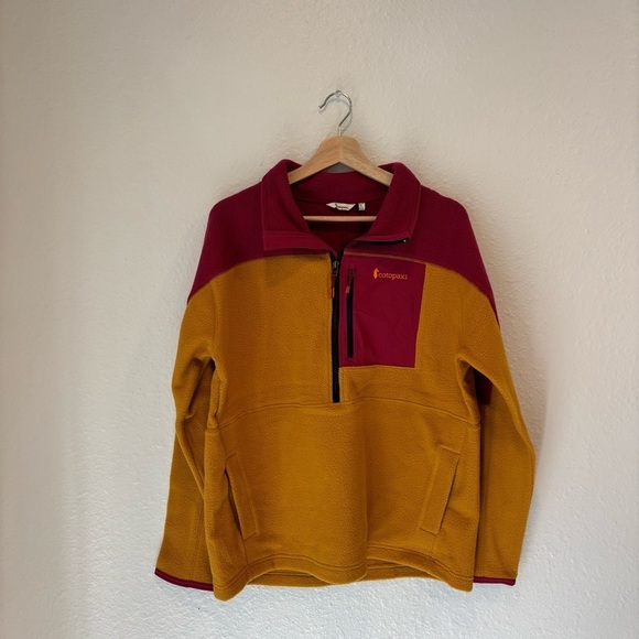 NWT Cotopaxi abrazo half zip up fleece in raspberry and amber - Picture 5 of 8
